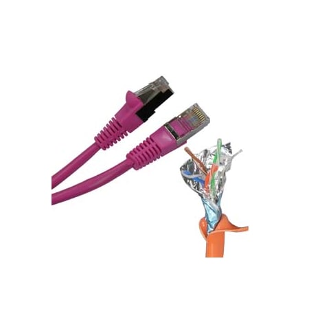 Bestlink Netware CAT5E Shielded (FTP) Ethernet Network Booted Cable- 2Ft- Pink 100602PK